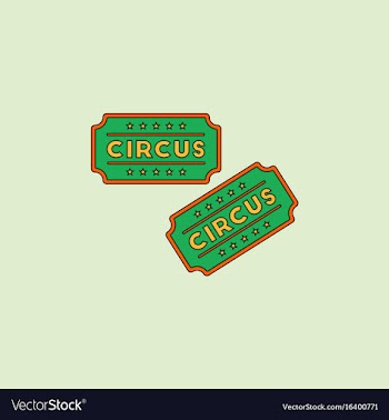 Circus show entrance tickets templatecolorful vector image