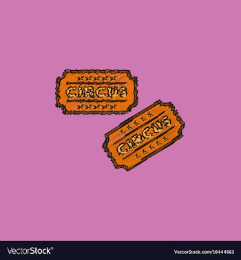 Circus show entrance tickets templatecolorful vector image