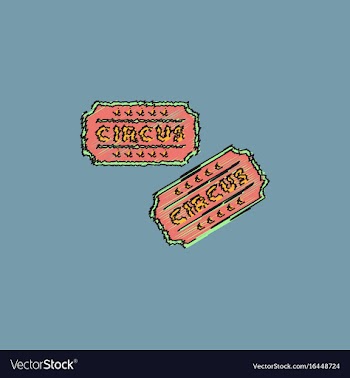 Circus show entrance tickets templatecolorful vector image