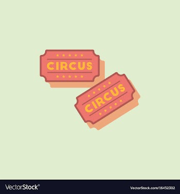 Circus show entrance tickets templatecolorful vector image