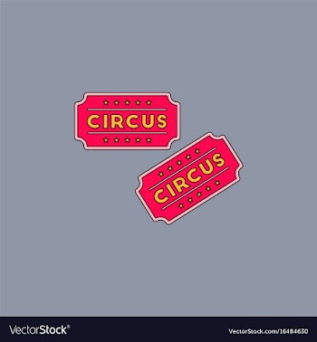 Circus show entrance tickets templatecolorful vector image