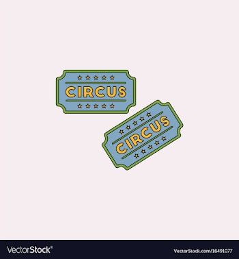 Circus show entrance tickets templatecolorful vector image