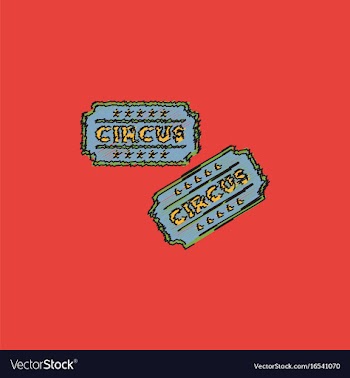 Circus show entrance tickets templatecolorful vector image