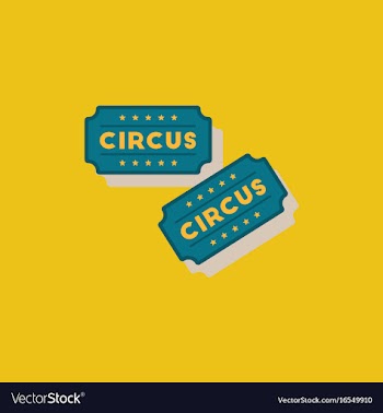 Circus show entrance tickets templatecolorful vector image