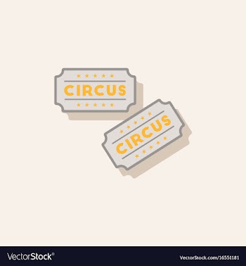 Circus show entrance tickets templatecolorful vector image