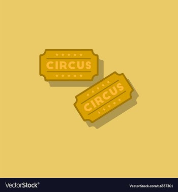 Circus show entrance tickets templatecolorful vector image