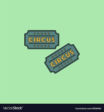 Circus show entrance tickets templatecolorful vector image