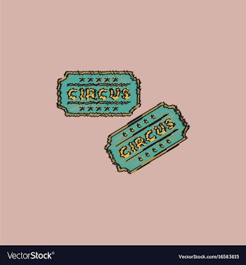 Circus show entrance tickets templatecolorful vector image