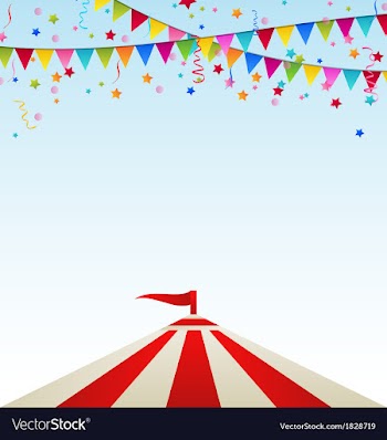 					Circus striped tent with flags vector&nbsp;image														