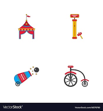 Circus stuff icons vector image