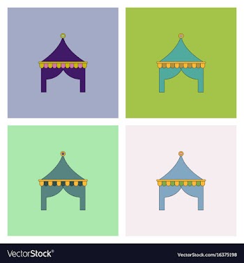 Circus tent set vector image