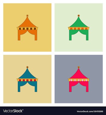 Circus tent set vector image