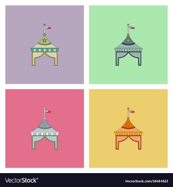Circus tent stock collection vector image