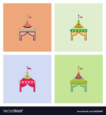 Circus tent stock collection vector image