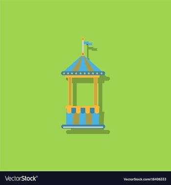 Circus ticket cart icon in sticker style vector image