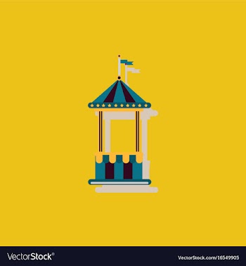 Circus ticket cart icon in sticker style vector image