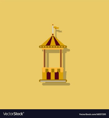 Circus ticket cart icon in sticker style vector image