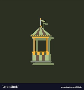 Circus ticket cart icon in sticker style vector image