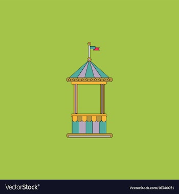 Circus ticket cart icon vector image