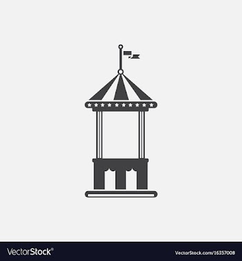 Circus ticket cart icon vector image