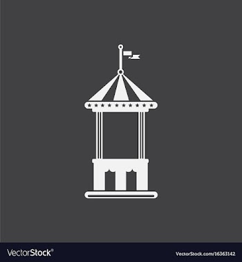 Circus ticket cart icon vector image