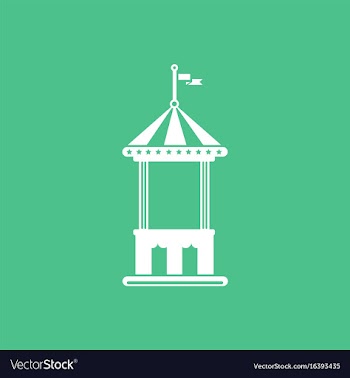 Circus ticket cart icon vector image