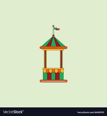 Circus ticket cart icon vector image