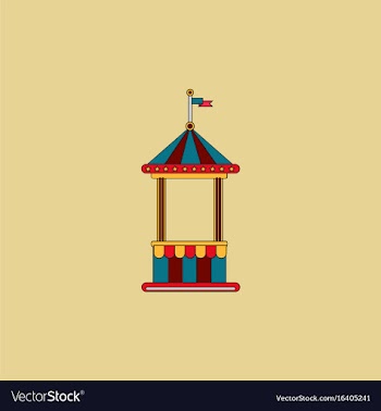 Circus ticket cart icon vector image