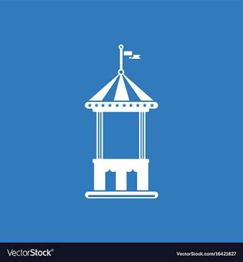 Circus ticket cart icon vector image