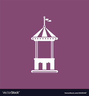 Circus ticket cart icon vector image