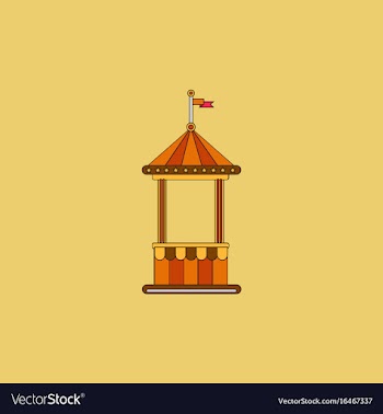 Circus ticket cart icon vector image