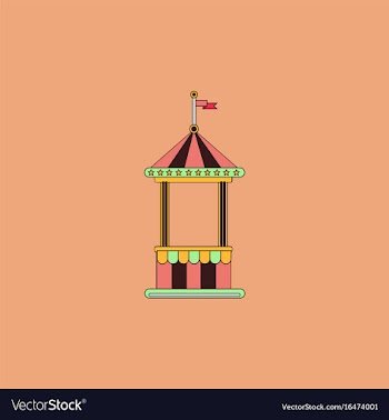 Circus ticket cart icon vector image
