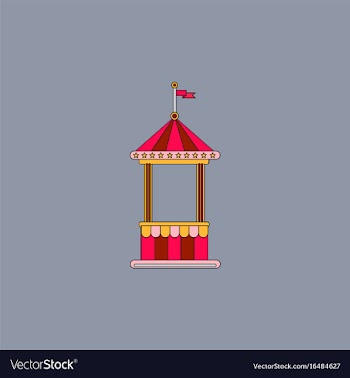 Circus ticket cart icon vector image