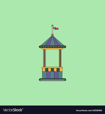 Circus ticket cart icon vector image