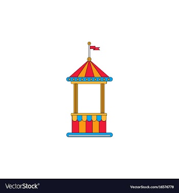 Circus ticket cart icon vector image