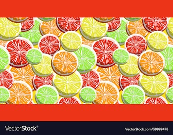 citrus seamless pattern with grapefruit orange