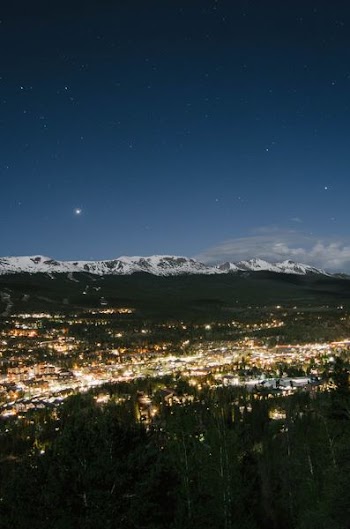 city aerial photography during nightfall