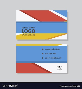 City background business card design template can vector image