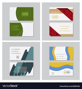 City background business card design template can vector image