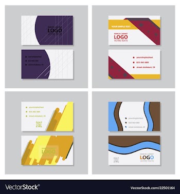 City background business card design template can vector image