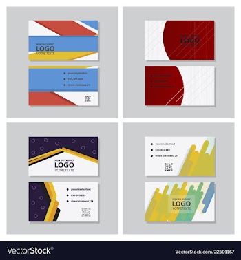 City background business card design template can vector image