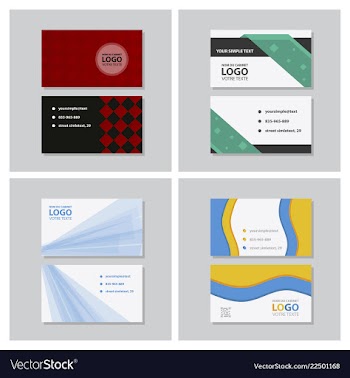 City background business card design template can vector image