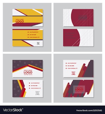 City background business card design template can vector image