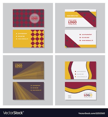 City background business card design template can vector image