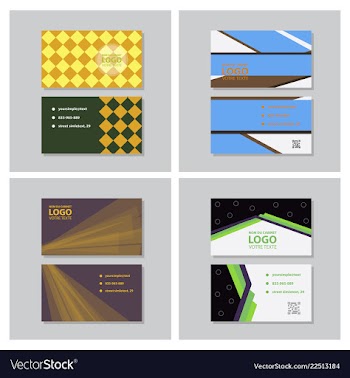 City background business card design template can vector image