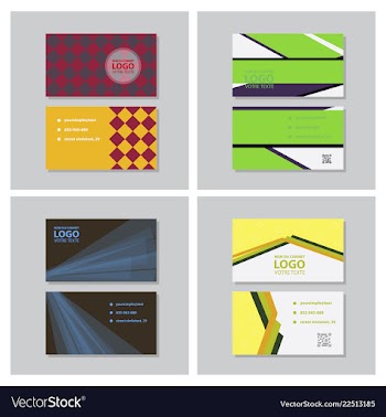 City background business card design template can vector image
