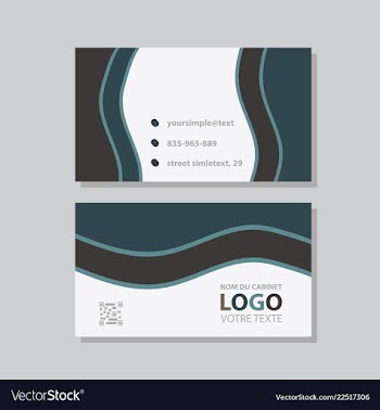 City background business card design template can vector image