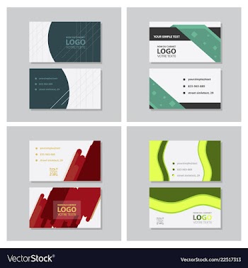 City background business card design template can vector image