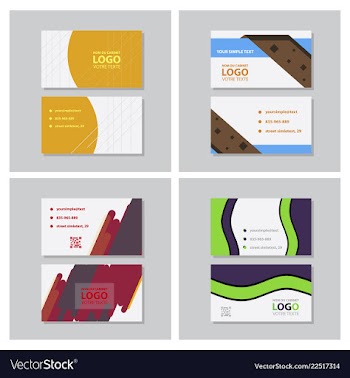 City background business card design template can vector image