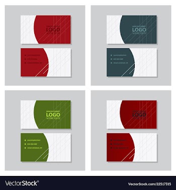 City background business card design template can vector image
